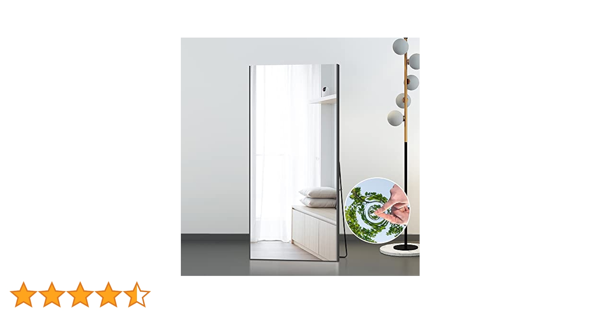 Amazon.co.jp: Brisafe 割れない鏡 幅80×高さ170cm 自立ミラー